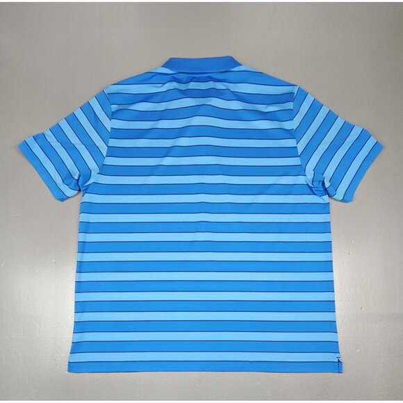 Under Armour Golf Polo Shirt Mens 2XL Heat Gear Striped‎ Blue Loose Fit Stretch. - Picture 8 of 8